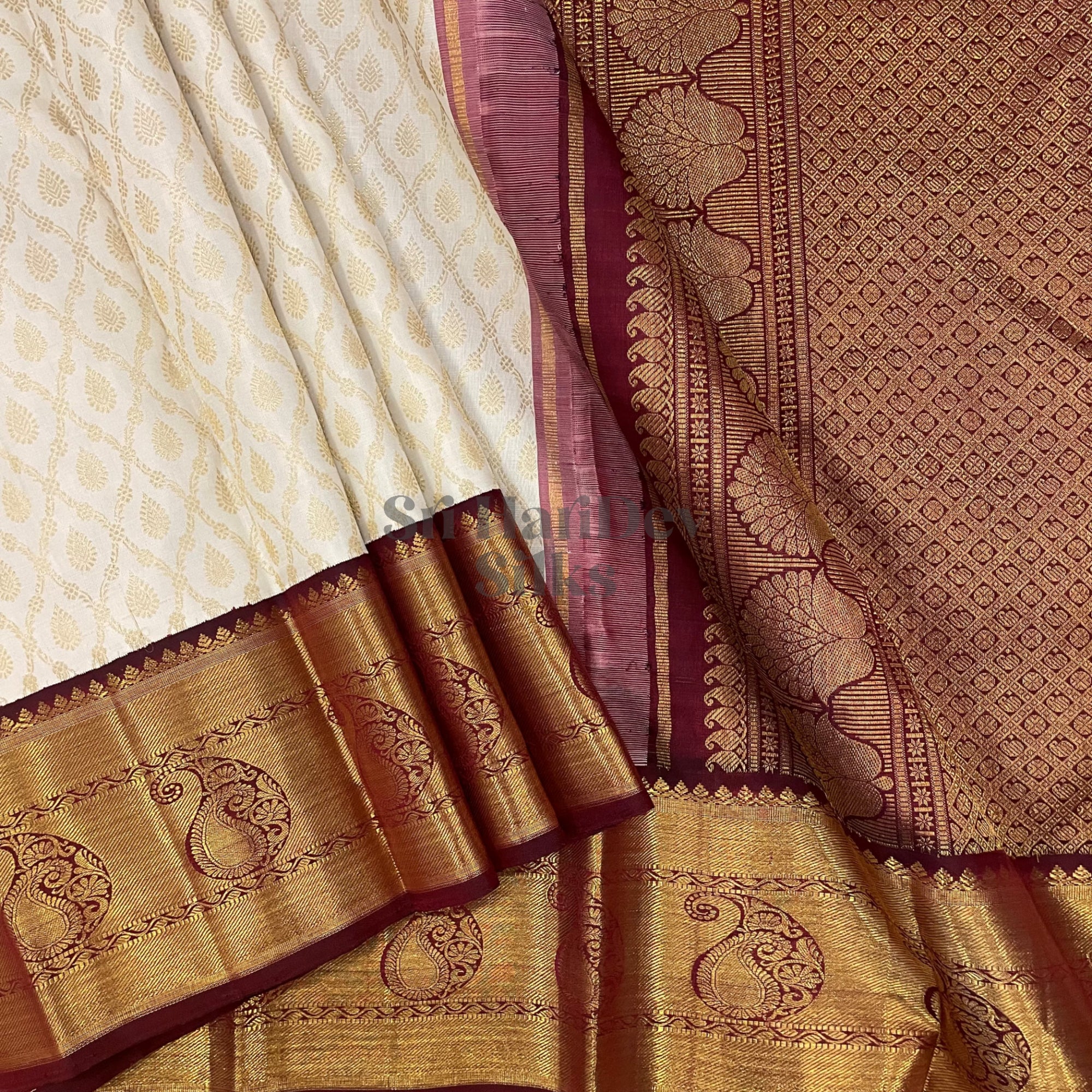 SHSGEE5 Kanchipuram pure handloom Silk Sari
