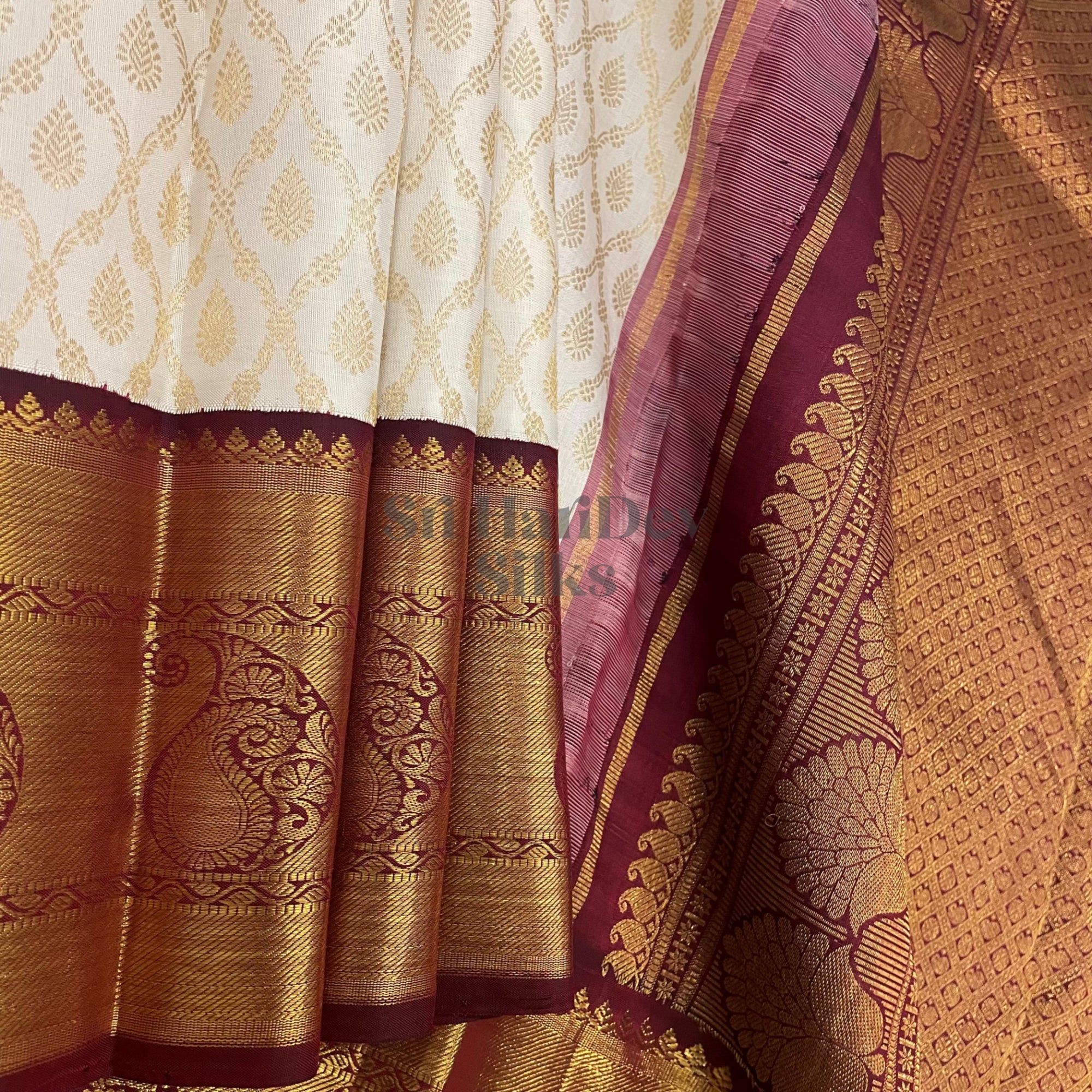 SHSGEE5 Kanchipuram pure handloom Silk Sari