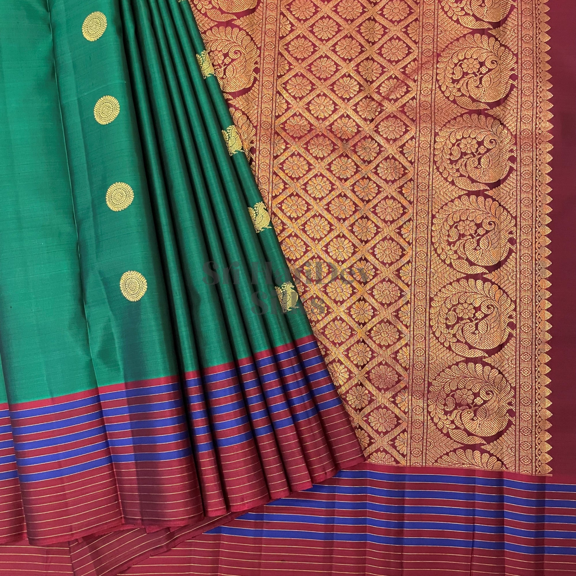 SHS4934 Kanchipuram Pure Handloom Silk Sari