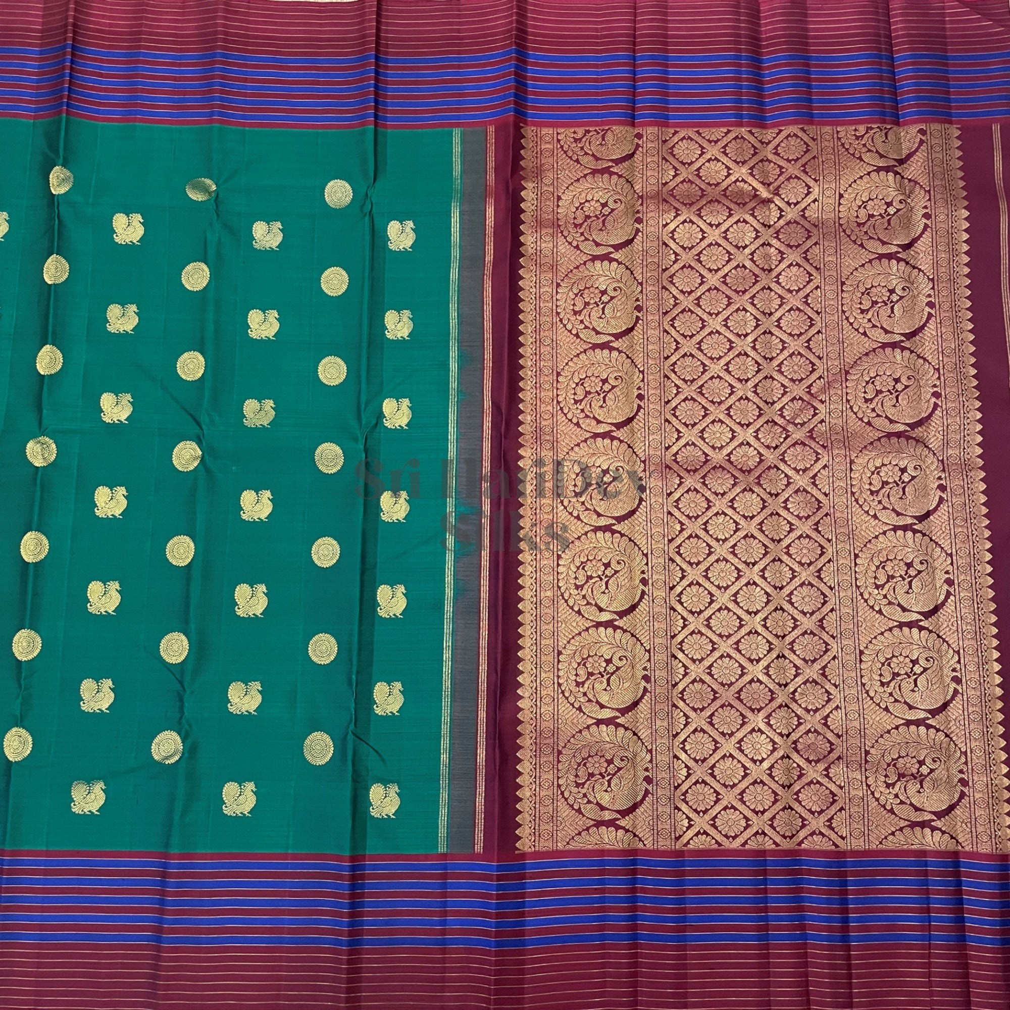 SHS4934 Kanchipuram Pure Handloom Silk Sari