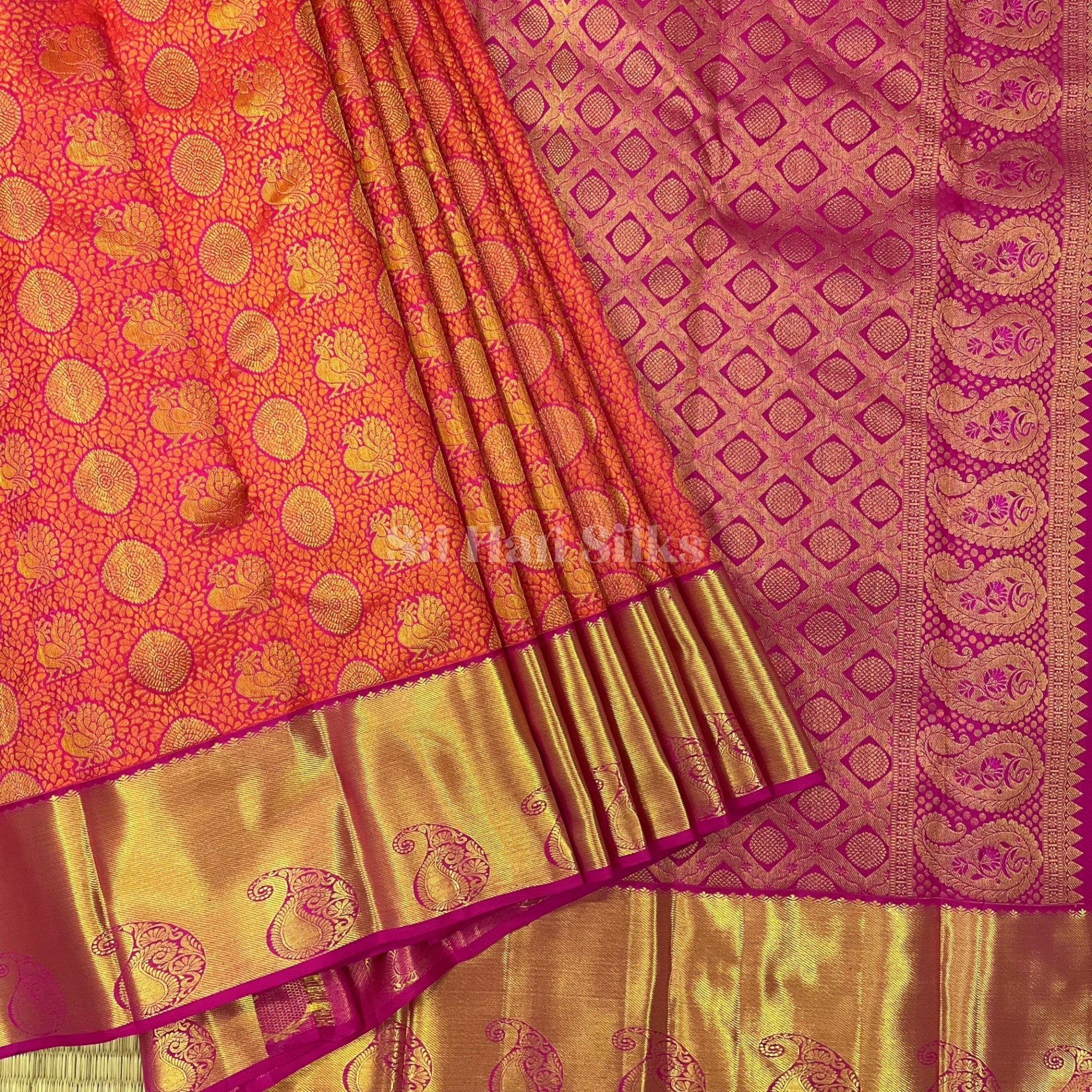 SHS3776 Kanchipuram pure handloom Silk Sari