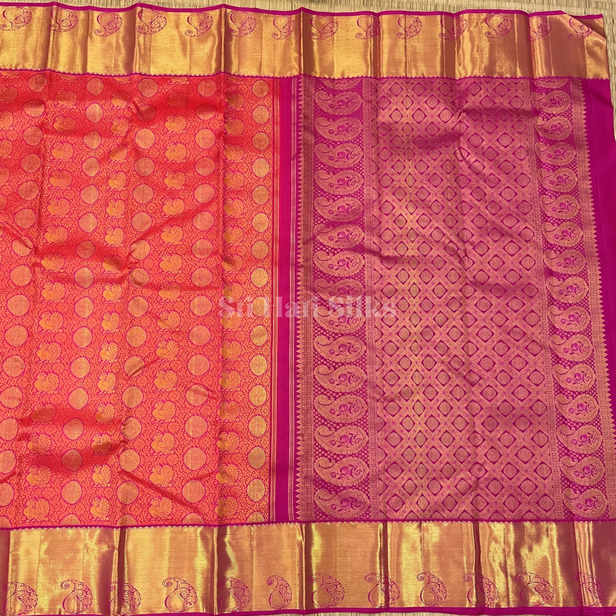 SHS3776 Kanchipuram pure handloom Silk Sari