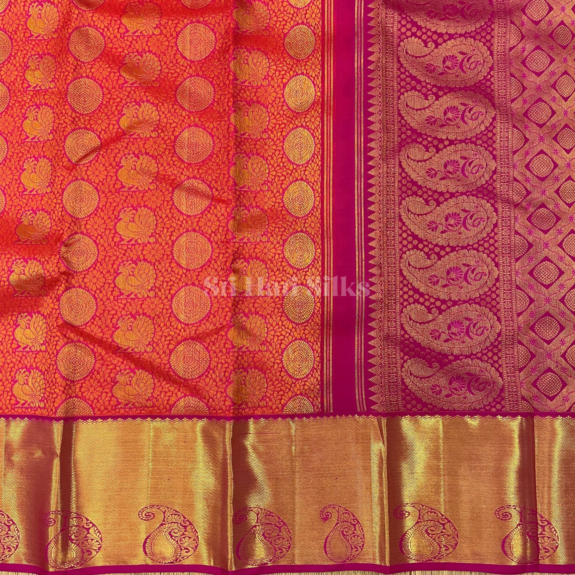 SHS3776 Kanchipuram pure handloom Silk Sari