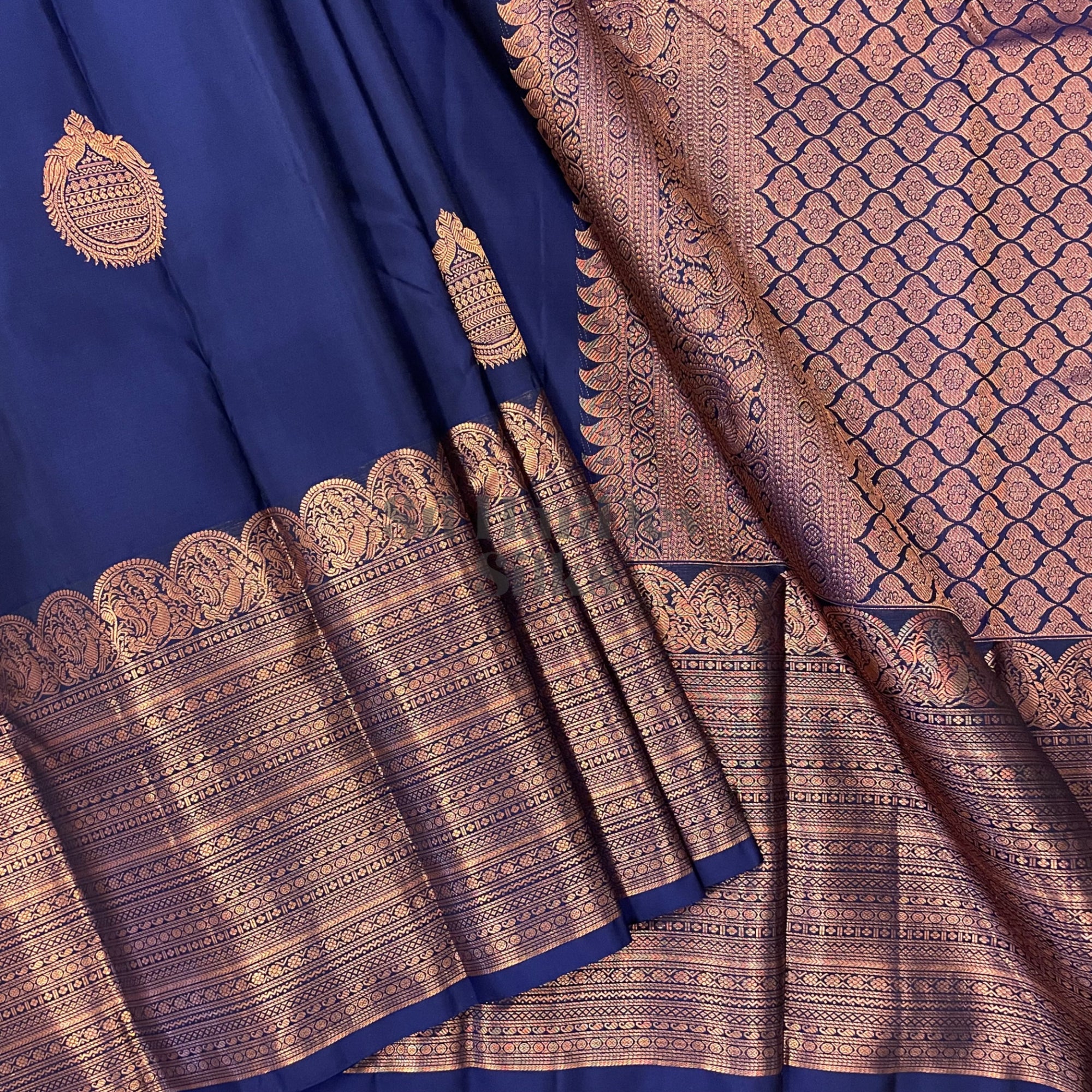 SHS6386 Kanchipuram pure handloom Silk Sari