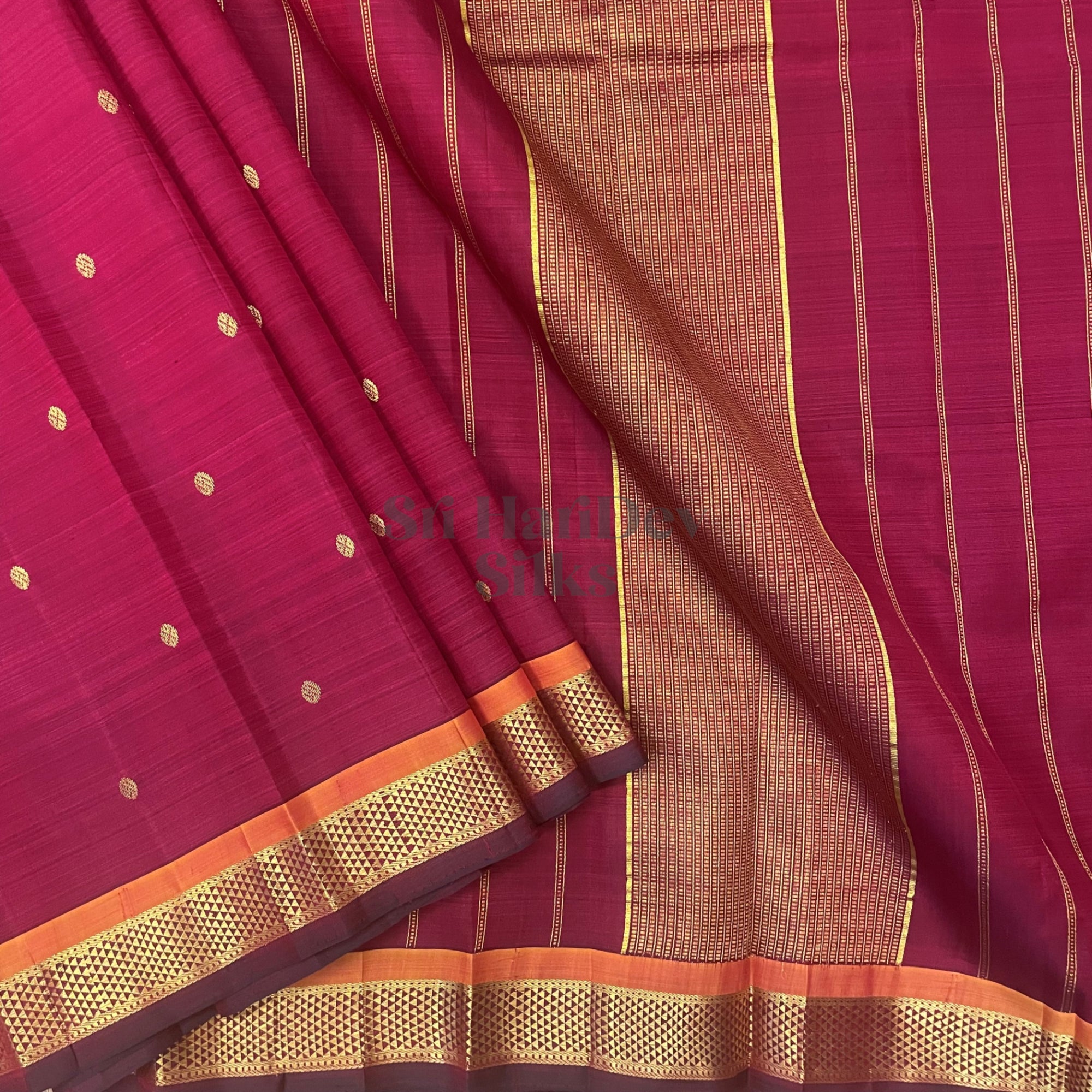 SHS6442 Kanchipuram pure handloom Silk Sari