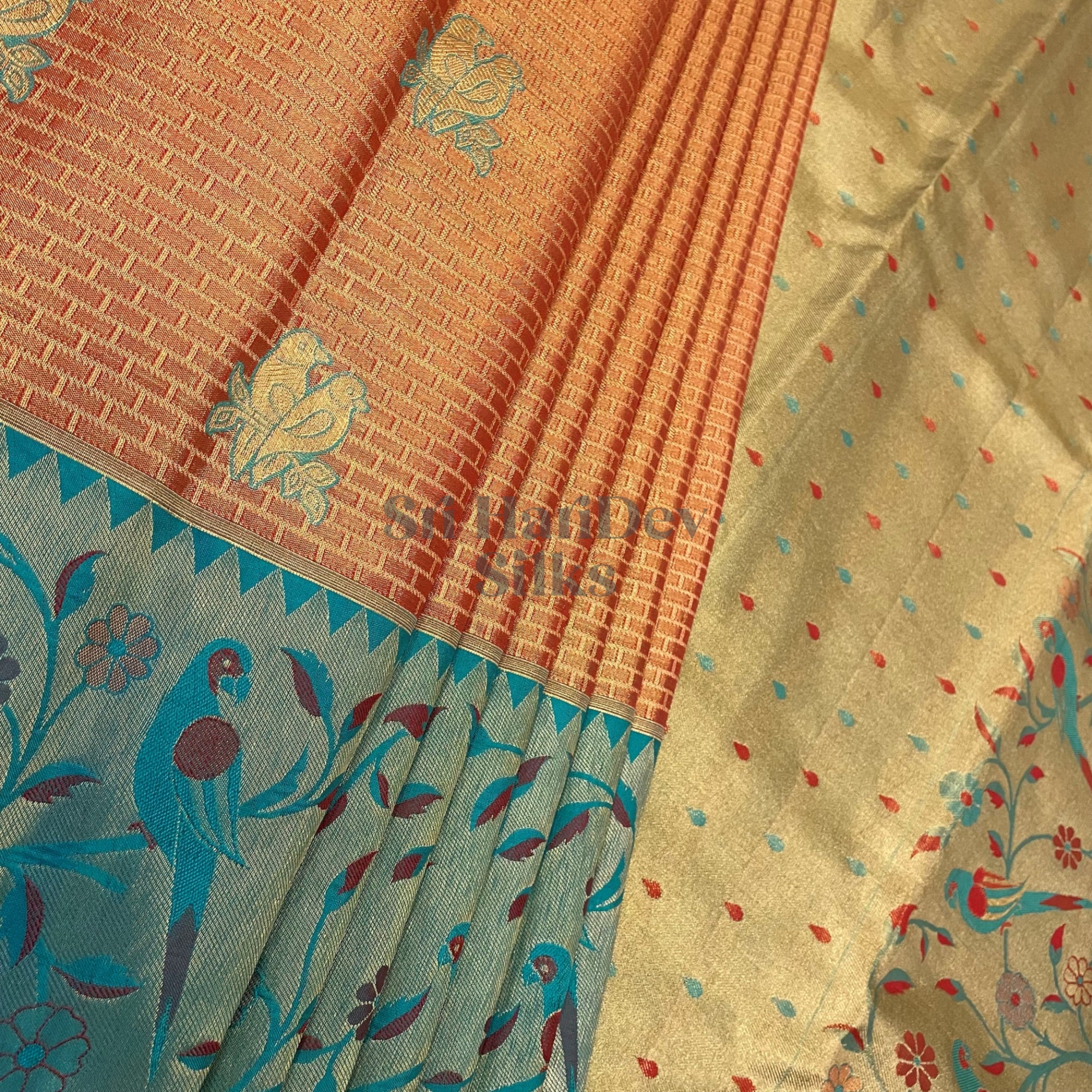 SHS5480 Kanchipuram Pure Handloom Silk Sari
