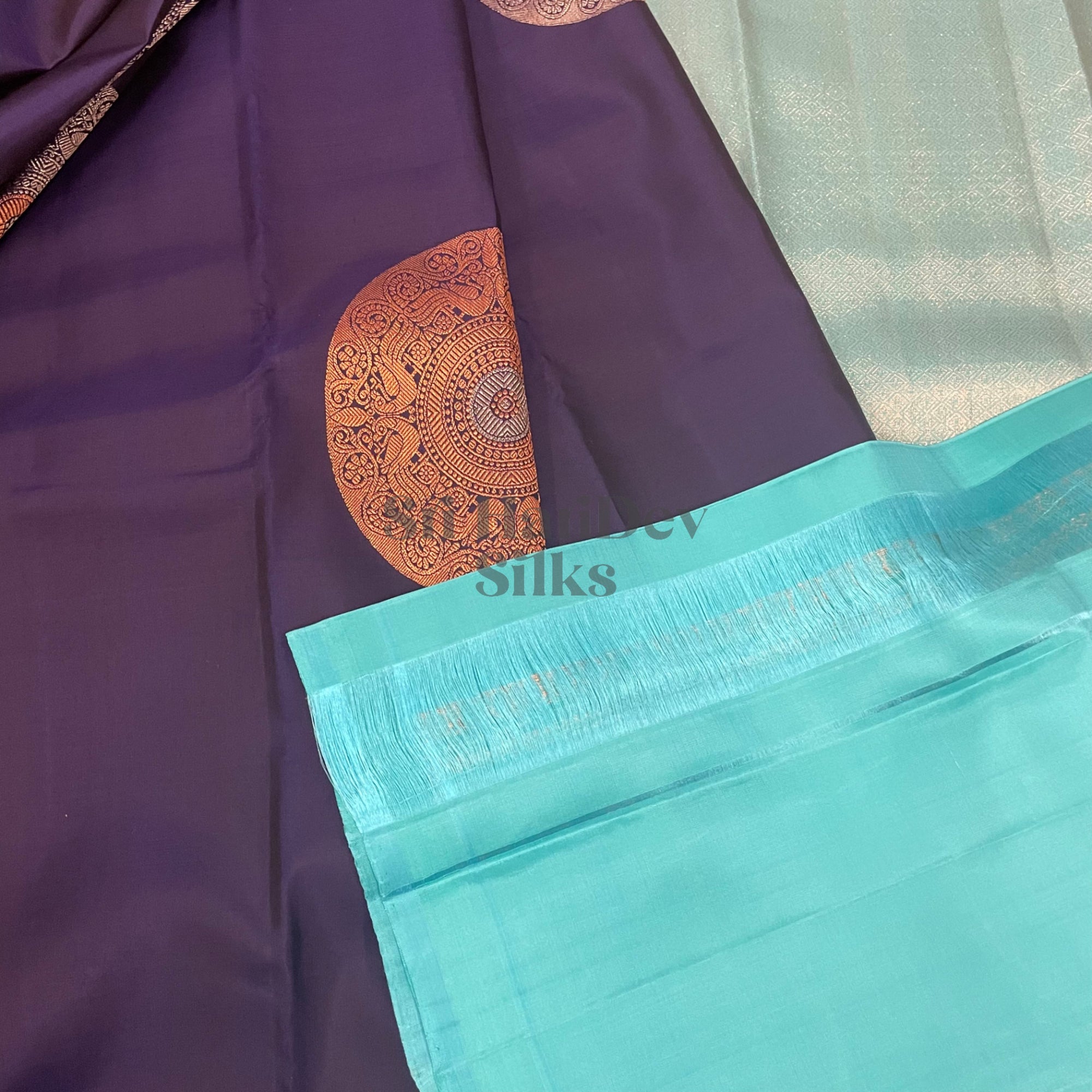 SHS4374 Kanchipuram Pure Handloom Silk Sari