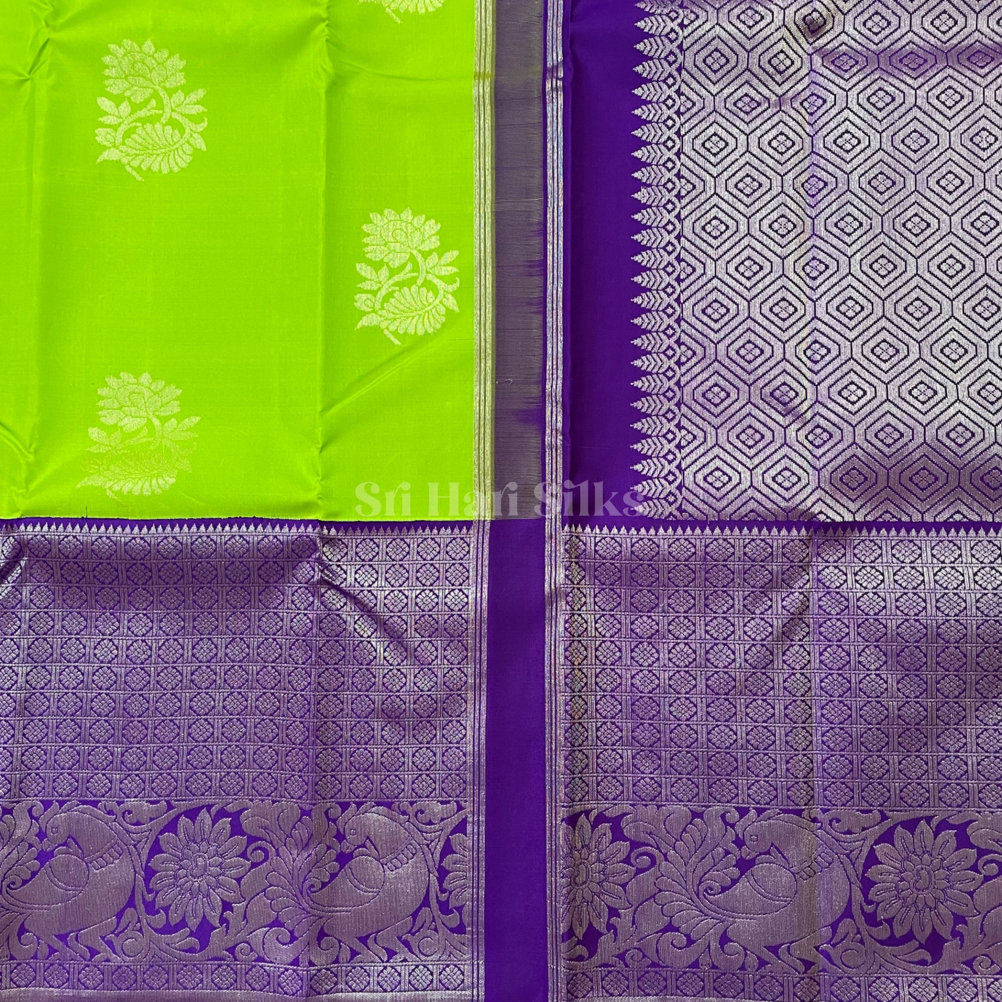 SHS3643 Kanchipuram pure handloom Silk Sari