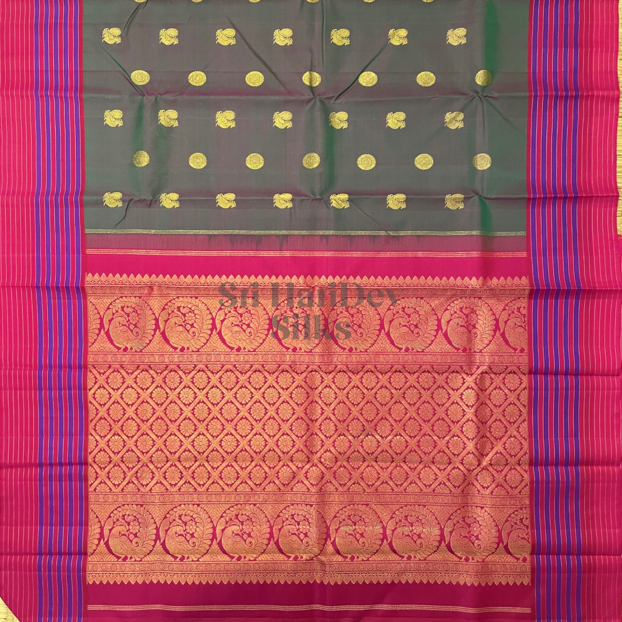 SHS4935 Kanchipuram Pure Handloom Silk Sari