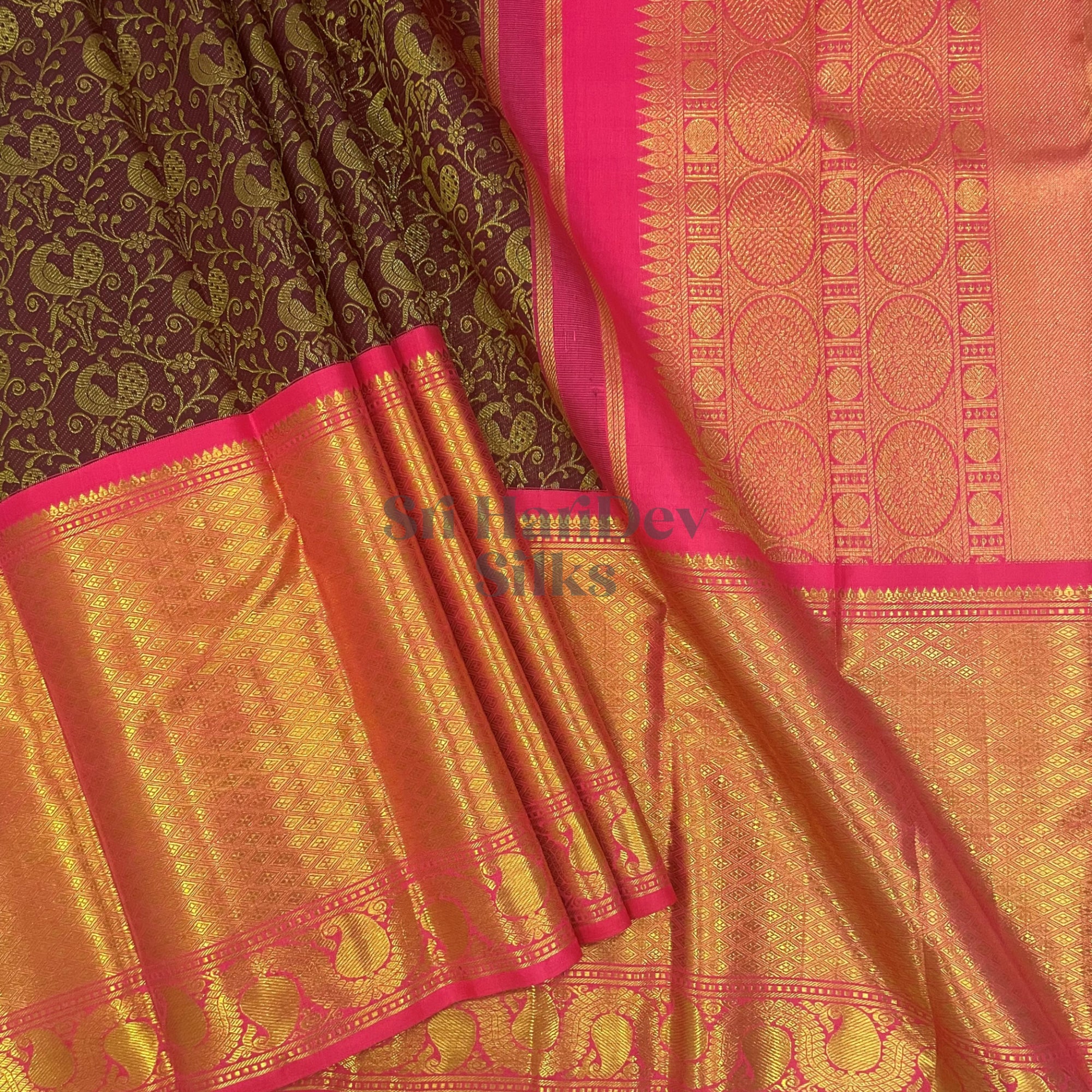 SHS4377 Kanchipuram Pure Handloom Silk Sari
