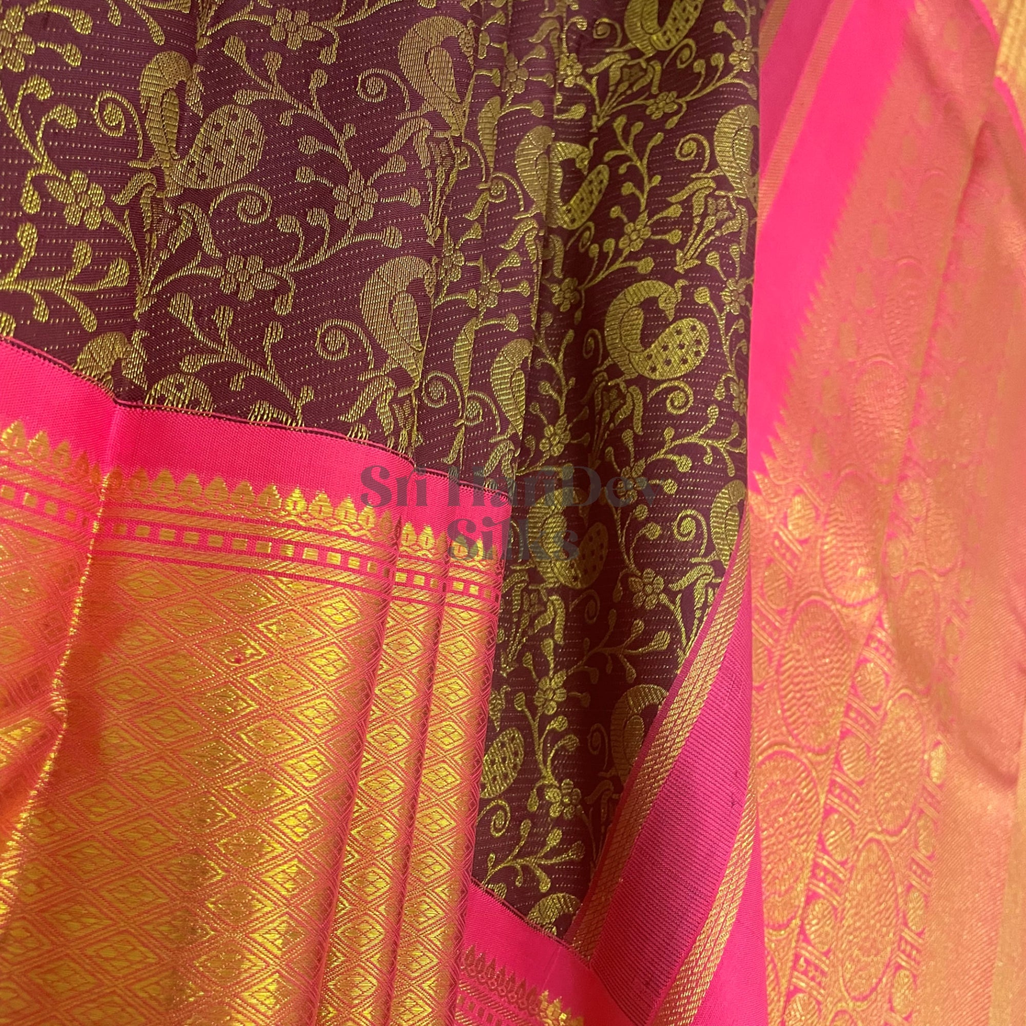 SHS4377 Kanchipuram Pure Handloom Silk Sari