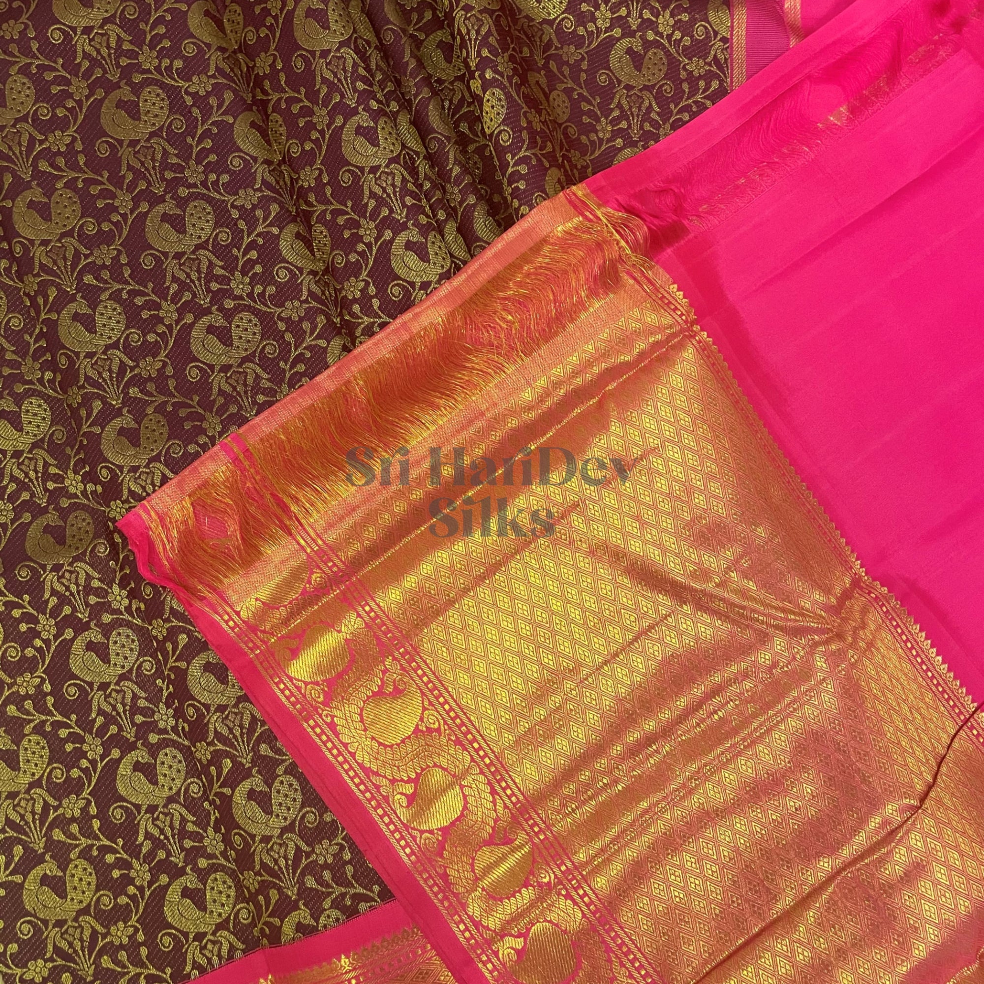 SHS4377 Kanchipuram Pure Handloom Silk Sari