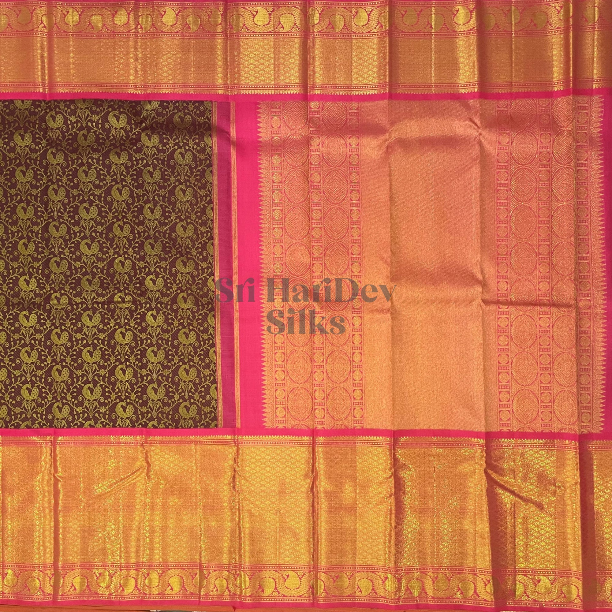 SHS4377 Kanchipuram Pure Handloom Silk Sari