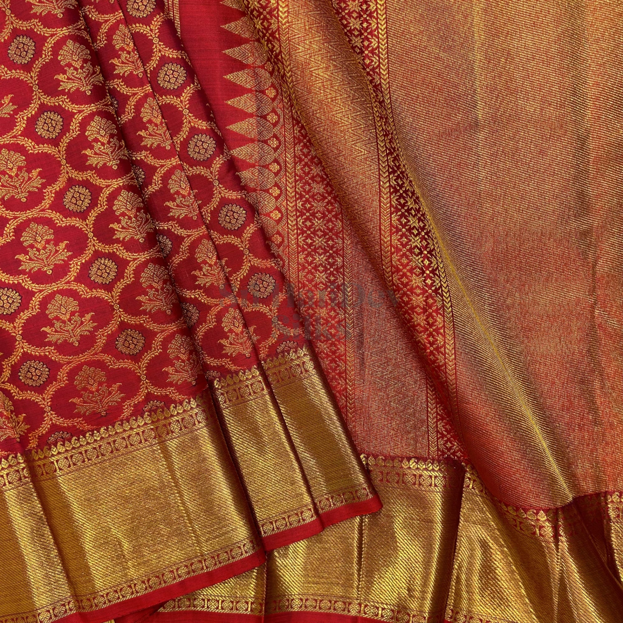 Nekar - Lemon Yellow and Blue Bridal Kancheepuram Handloom Silk Saree