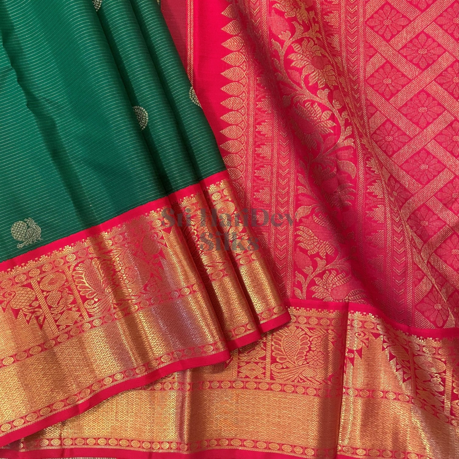 SHS5986 Kanchipuram Pure Handloom Silk Sari